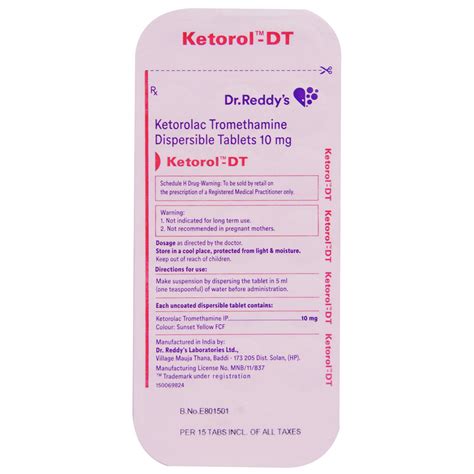 Ketorol-DT Tablet | Uses, Side Effects, Price | Apollo Pharmacy