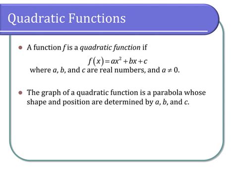 Key Quadratic Functions 的图像结果