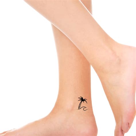 Palm Tree Tattoo Ankle