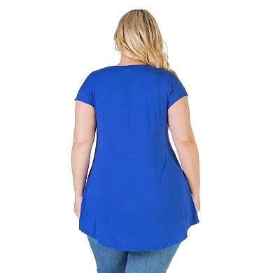 Plus Size 24Seven Comfort Apparel Hi Lo T-Shirt