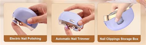 Honbuty Electric Nail Clipper with LED, USB 2 in 1 Electric Nail ...