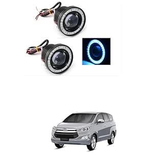 LOVMOTO Universal Led Fog Light Projector Blue Halo Angel Eye Ring 12V ...