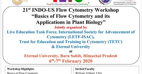 21st INDO-US Flow Cytometry Workshop “Basics of Flow Cytometry and its ...
