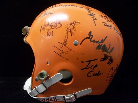 Lot Detail - Vintage Cleveland Browns Helmet- Autographed by a Number ...