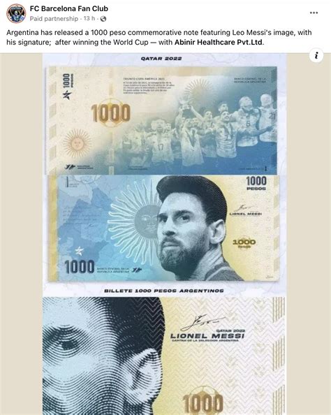 No, Argentina Is Not Issuing A 1000 Peso Note Featuring Lionel Messi | BOOM