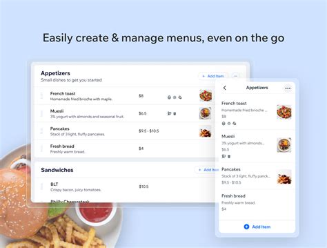 Image result for Wix Menu Design