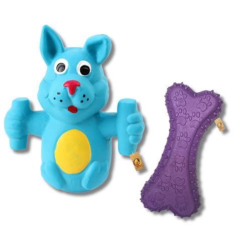 Buy Foodie Puppies 2in1 Dog Toy Combo - (Prickle Bone + Blue Doggy ...