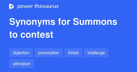 Summon Synonyms 的图像结果