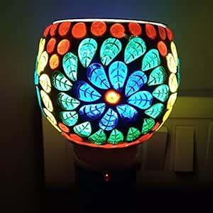 Aatiutik Electric Ceramic Glass Aroma Diffuser Oil Burner Kapoor Dani ...