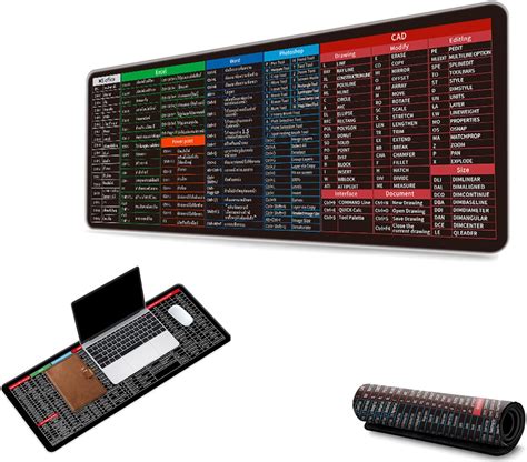 Amazon.com: Alfombrilla Con Atajos De Excel Español, Alfombrilla para Mouse Con Atajos De Excel ...