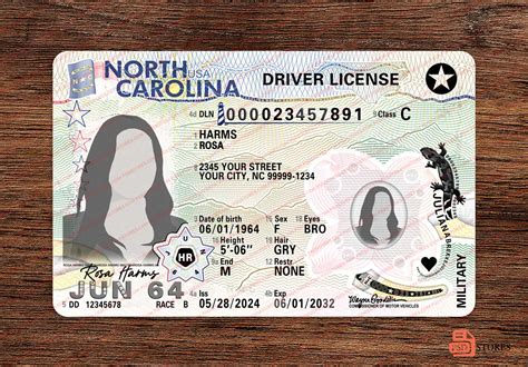North Carolina Driver License Template (V2) - PSD Stores