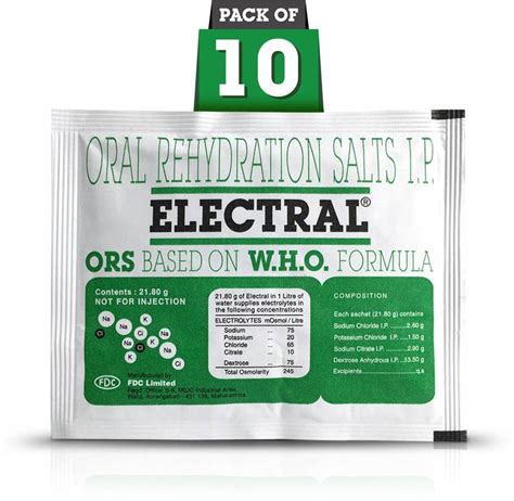 Electral Powder 21.8 gm (Pack of 10) Energy Drink Price in India - Buy ...