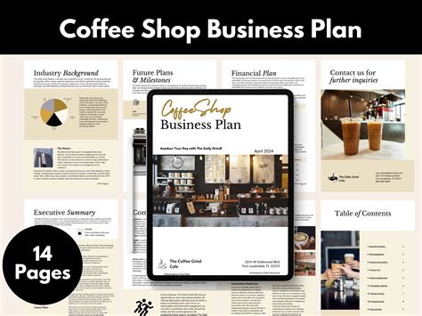 Coffee Shop Business Plan Template: Editable Cafe Guide (canva Template ...