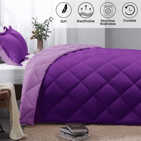 Buy Basic Beyond Down Alternative Comforter Set (King, Purple/Lilac ...