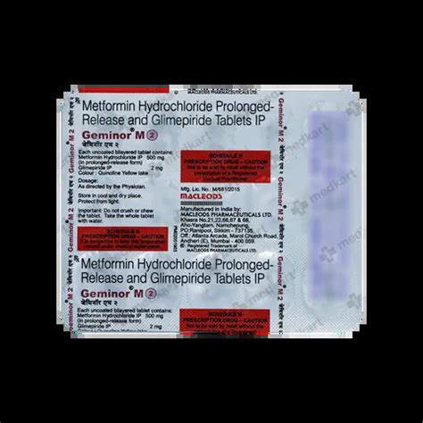 GEMINOR M 2MG TABLET 15'S Price, Uses, Side Effects & Substitutes | Medkart