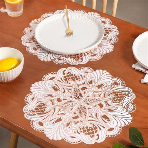 Rosegold Reverie Placemat Set Of 6 Online - Premium Table Mat | Nestasia