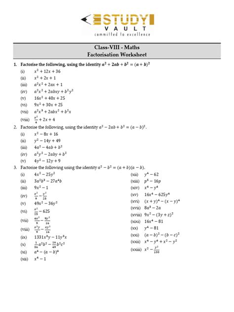 Image result for Factorisation Class 8 Worksheet Diamond Method