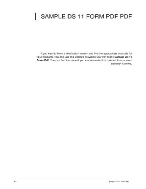 Fillable Online Sample Ds 11 Form Pdf. sample ds 11 form pdf Fax Email ...
