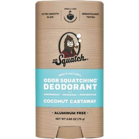 Dr. Squatch 2.65 Oz. Coconut Castaway Deodorant | Elitsac, Inc.