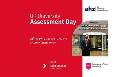 Nottingham Trent University Assessment Day @ AHZ DHA Lahore, AHZ DHA ...