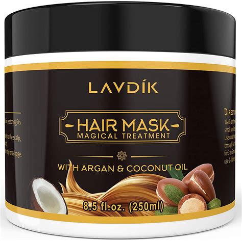 Amazon.com: LAVDIK Argan Oil Hair Mask, Coconut Oil Collagen Hydrating ...