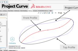 How to Use Projected Curve SolidWorks 的图像结果