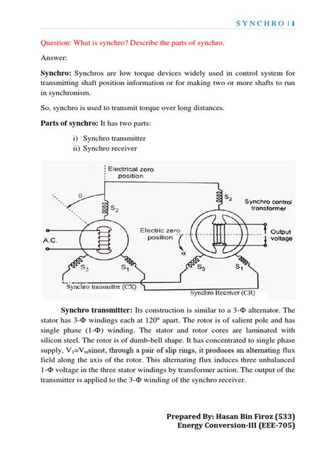 Image result for Synchro Sensor Diagram
