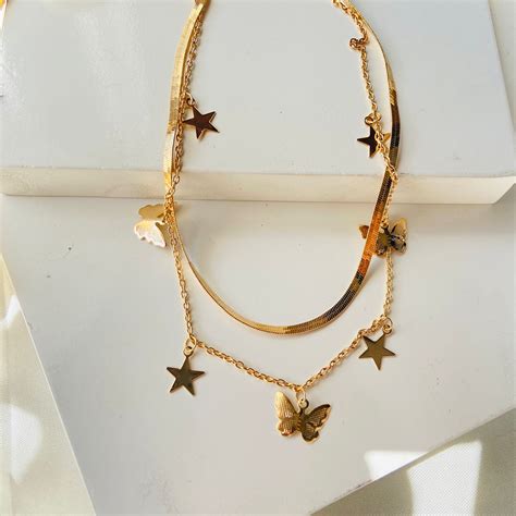 Star Butterfly 2 Layer Chain - Shopin India