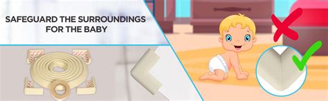 Buy BabySafeHouse Pre-Taped Furniture Edge Guard and Corner Protector ...