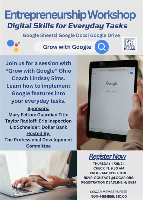 Entrepreneurship Workshop-Digital Skills for Everyday Tasks, Spitzer ...