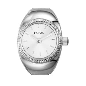 Buy Fossil Ring Watch Analog White Dial Silver Band Women's Stainless ...