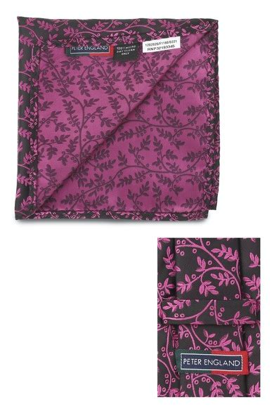 Buy Men Purple Textured Tie and Pocket Square Online - 597178 | Peter ...