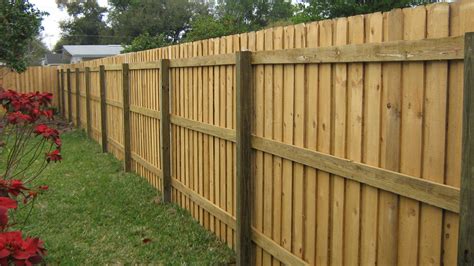 72" Board on Board Wood Fence - Back side