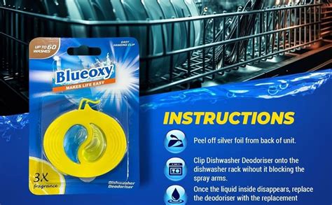 BLUEOXY Citrus & Ocean Blue Dishwasher Freshener | Dishwasher Odour ...