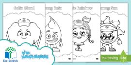 FREE! - The Weatherbies Flo Snow Colouring Page - Twinkl