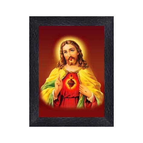 PnF Lord Jesus Religious Wood Photo Frames with Acrylic Sheet (Glass ...