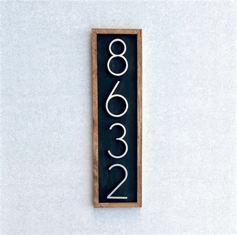 House Number Sign, Vertical Address Numbers, House Number Plaque ...
