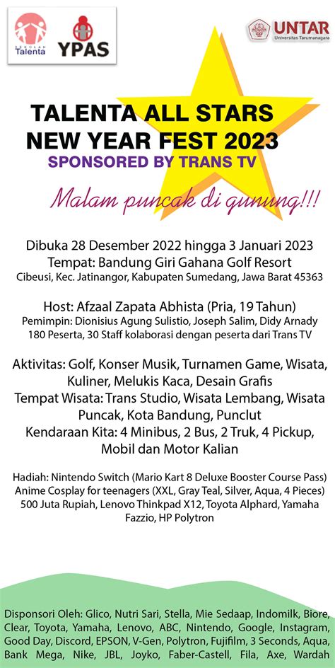 Talenta All Stars New Year Fest 2023 (2x4 Banner) by DispaceTroblex on ...