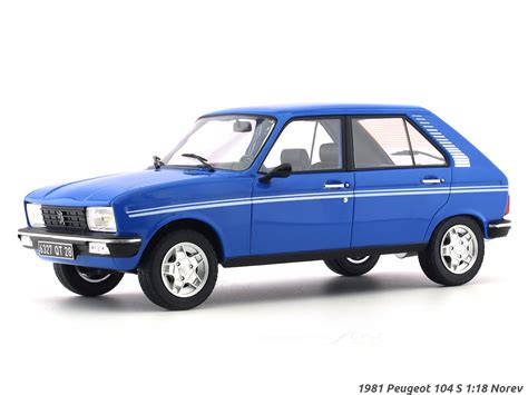 1981 Peugeot 104 S blue 1:18 Norev diecast scale model car collectible ...