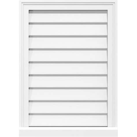 Ekena Millwork 20-Inches x 24-Inches Off-white Rectangle PVC Gable ...