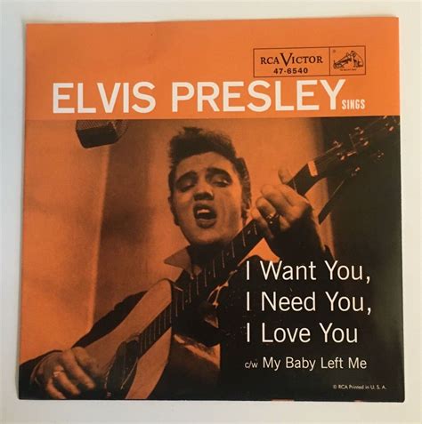 I Want You, I Need You, I Love You – Elvis Presley - mai