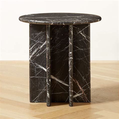 Pasar Modern Round Green Marble Side Table + Reviews | CB2