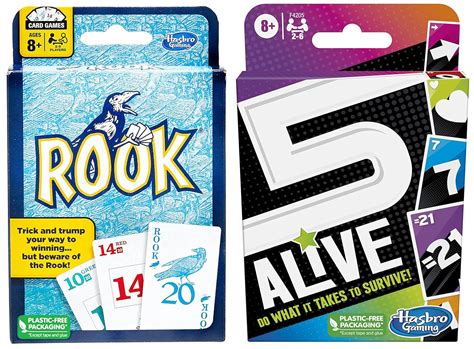Hasbro Gaming Rook Card Game for Family & Kids, Multicolor&Hasbro ...