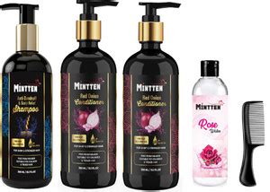 mintten ANTI DANDRUFF SHAMPOO+ONION CONDITIONER(2 PACK)+ROSE TONER+HAIR ...