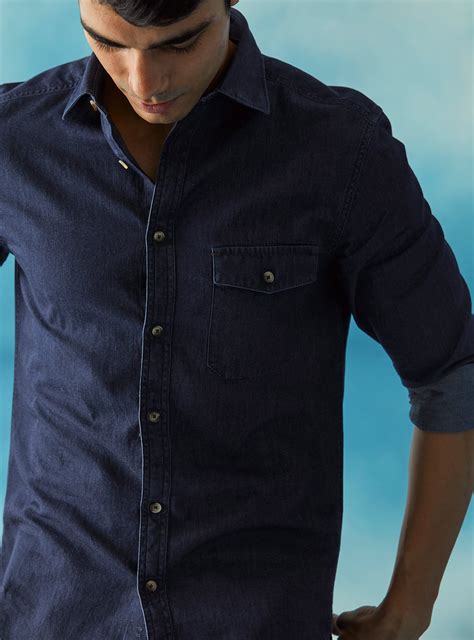 Buy Indigo Sapphire Shirt | Semi Casual Indigo Solid Shirts for Men ...