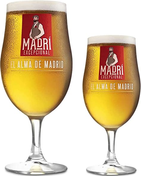 Molson Coors 2X Madri Exceptional Beer Glasses Combo Pack | Half Pint ...