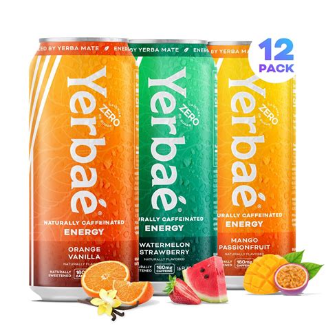 Amazon.com : Yerbae Energy Beverage - Variety Flex Pack, 0 Sugar, 0 ...