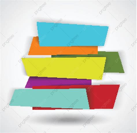 Set Of Bright Paper Banners Template For Business Design, Plank ...