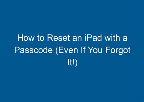 Image result for iPad Passcode Reset