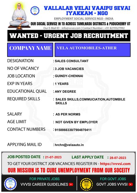 Image result for Job Vacancy Notification